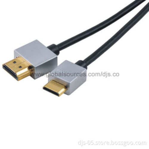 High-speed Ultra-slim HDMI® Cables, ABS/Mold/Metal